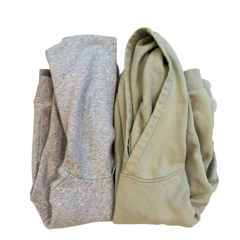 Boys Sweatshirt Bundle - Sage Green and Heather Gray size medium